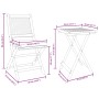 vidaXL Garten Bistro Set, 3-teilig, braun, Akazie Massivholz, ideal für kleine Gärten und Balkone.