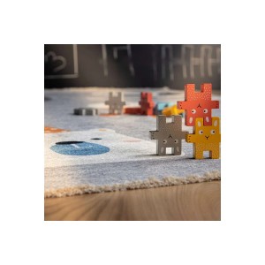 MeGusta Kinderteppich Kindermotiv Bunt Kinderteppich 115 x 170 cm