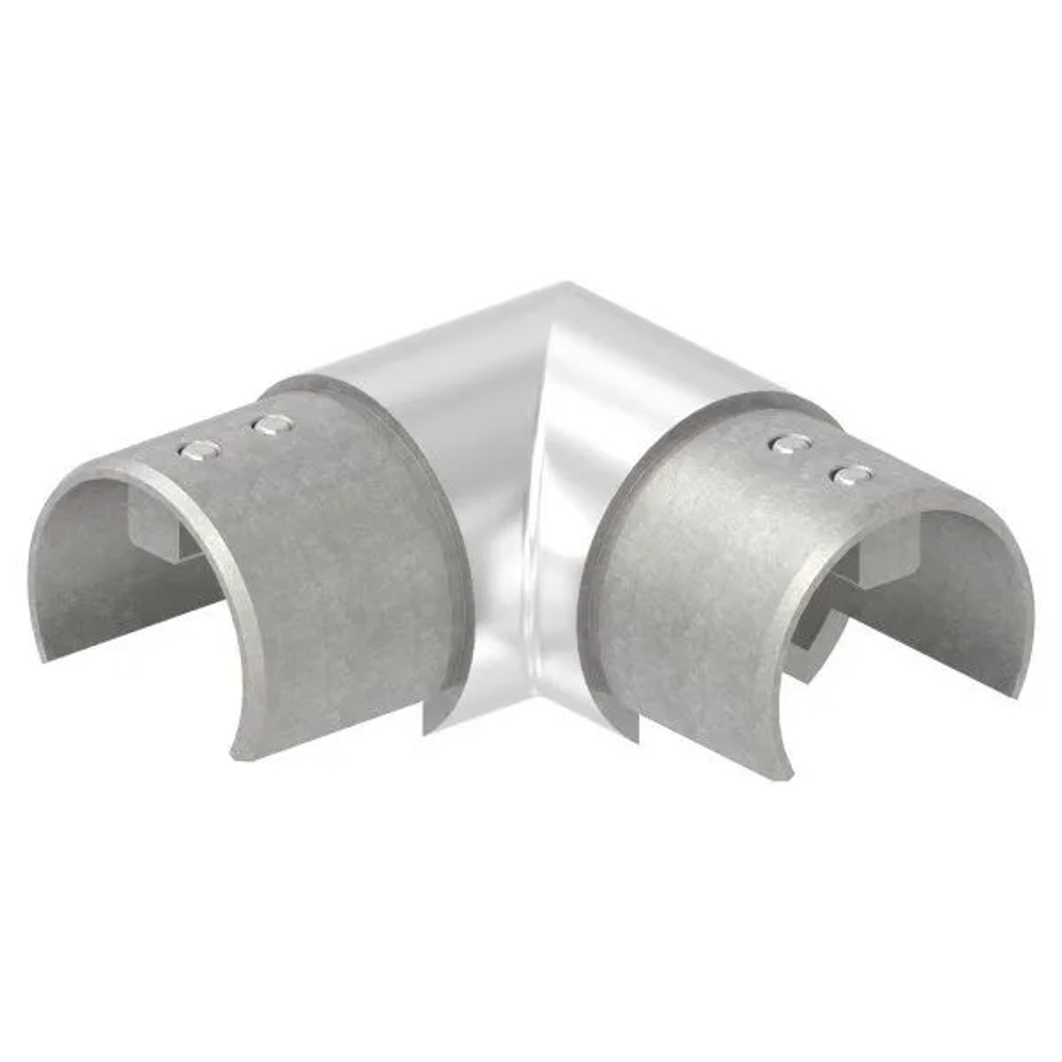 FeNau Verlaufsecke 90 Grad Horizontal Für Nutrohr Ø 48,3 mm V2A