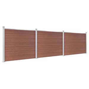 vidaXL Zaunelement Set WPC 526x146 cm Braun 3070452