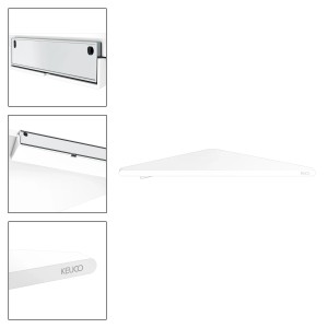 Keuco Eckduschablage Rose, weiß-matt, zur Montage in der Dusche oder Bad.