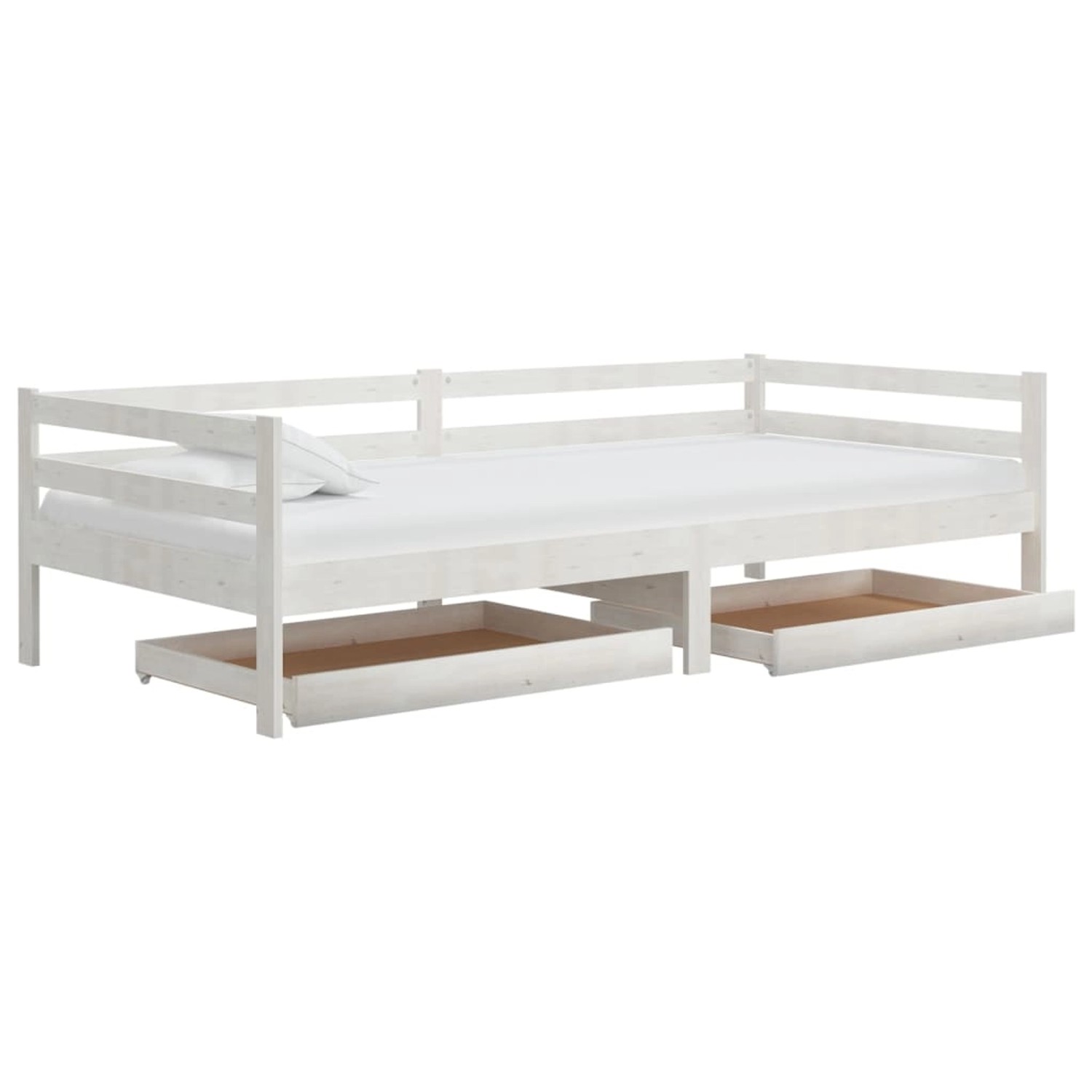 vidaXL Tagesbett mit Schubladen Weiß 90x200 cm Massives Kiefernholz832094 günstig online kaufen