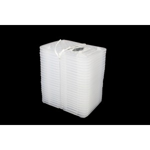 Stapel transparente Eurobox-System Deckel für Einsatzkästen 1/8 mit Drehstapelfunktion.