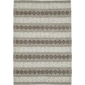 Luxor Living Teppich Alo, 130x190 cm, grau-braun. Wollteppich mit dezentem Muster.