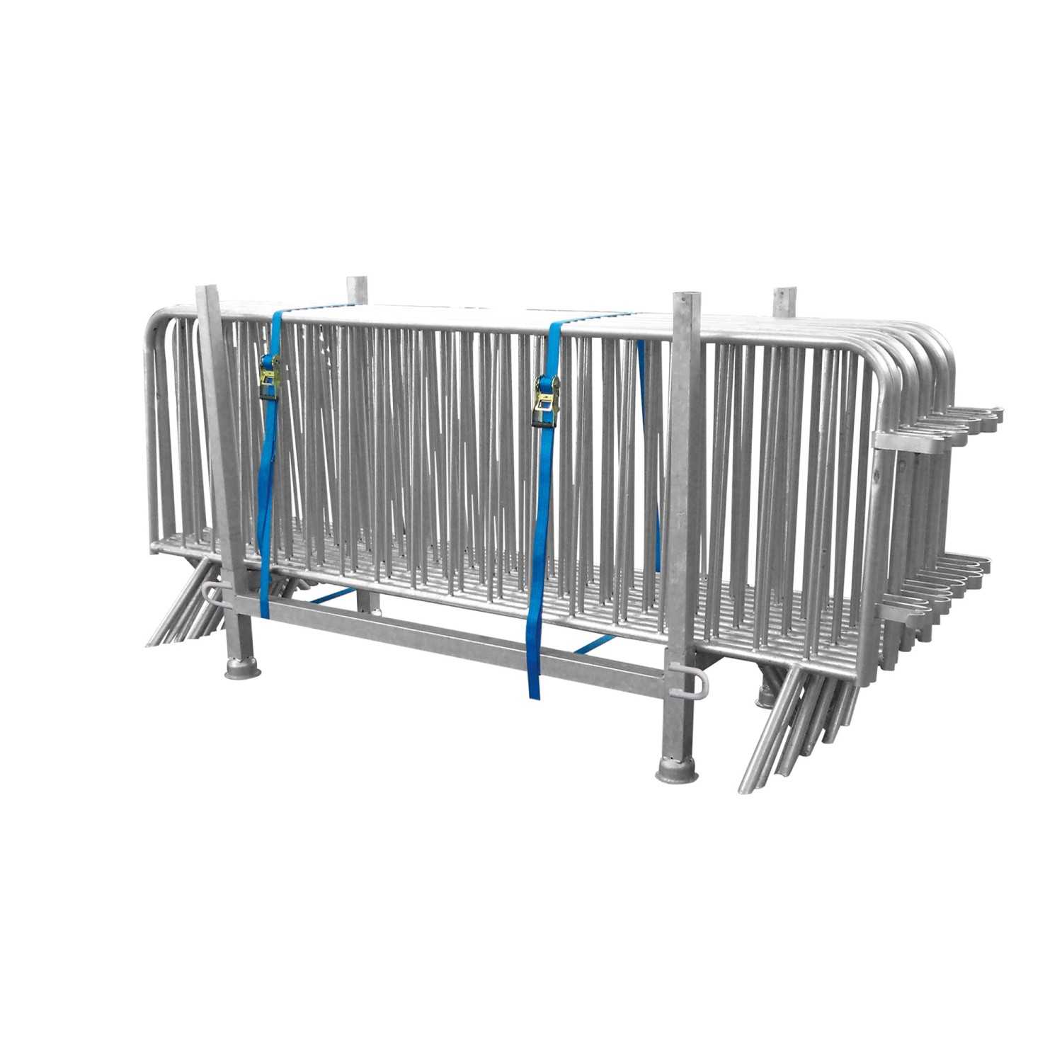 Schake Set-Absperrgitter Typ B Silber 15 Stück