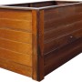 Rechteckiges Hochbeet Teakholz, 150x76x79 cm, für Garten oder Terrasse.