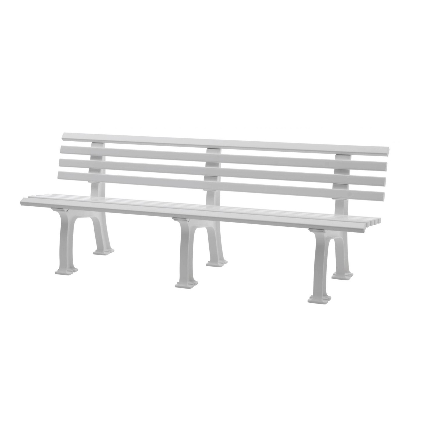 PROREGAL Gartenbank Antigua 4 Sitzer Weiß HxBxT 74 x 200 x 54 cm Witterungs günstig online kaufen