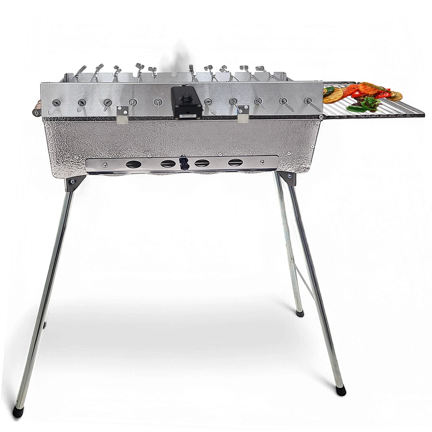 Grillpeter Mangal Astana Deluxe 11er Spießdreher 230V Motor Deckel Grillros günstig online kaufen