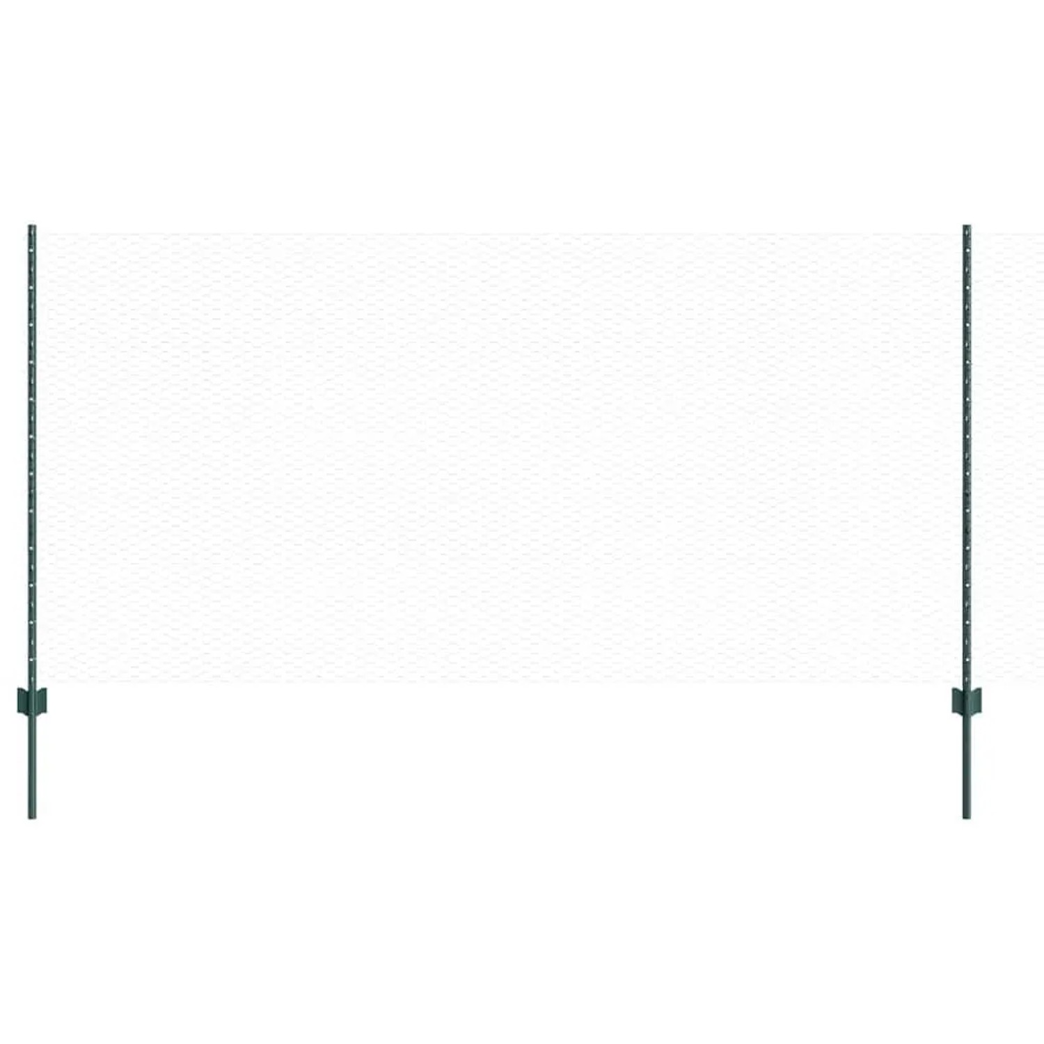 vidaXL Zaun mit Pfosten Grün 1,2 x 25 m Stahl 3336721