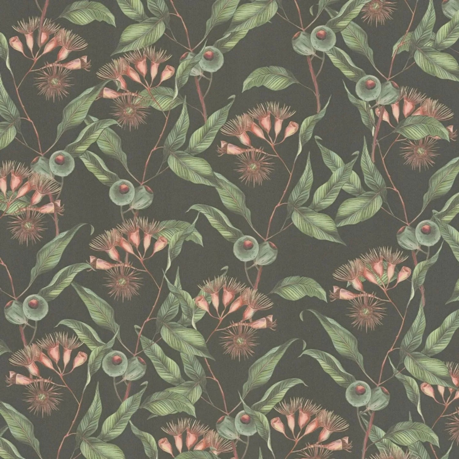 Tadessi Tapete Floral M1-No.4509 Vliestapete in Schwarz