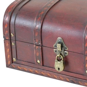 HMF 6401-130 Schatztruhe Schatzkiste Holztruhe Schloss 30 x 20 x 15 cm Spanien