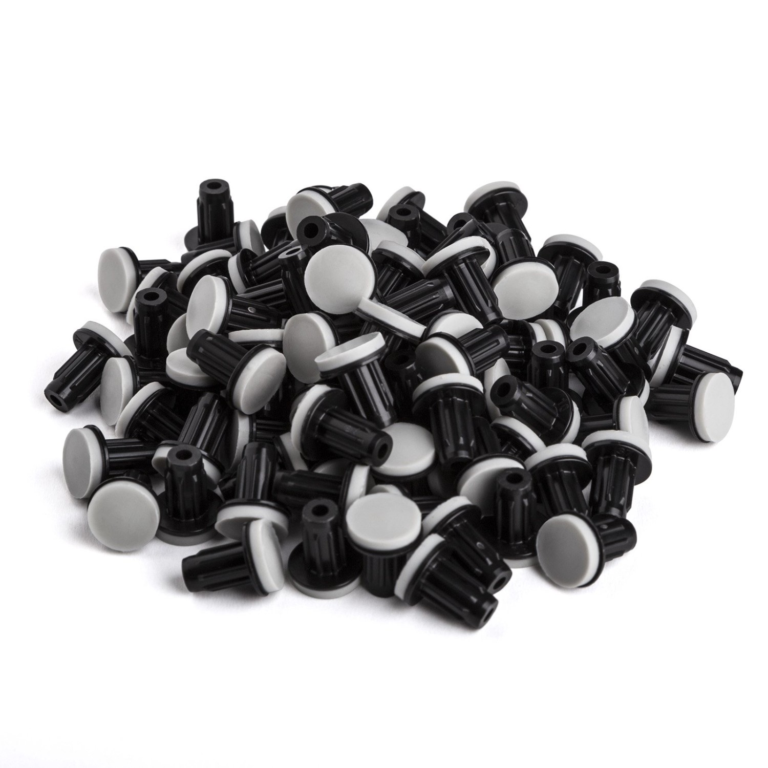 SOTECH 100 x Türpuffer Schwarz Grau Durchmesser 8 mm für Bohrloch Durchmesser 5 mm