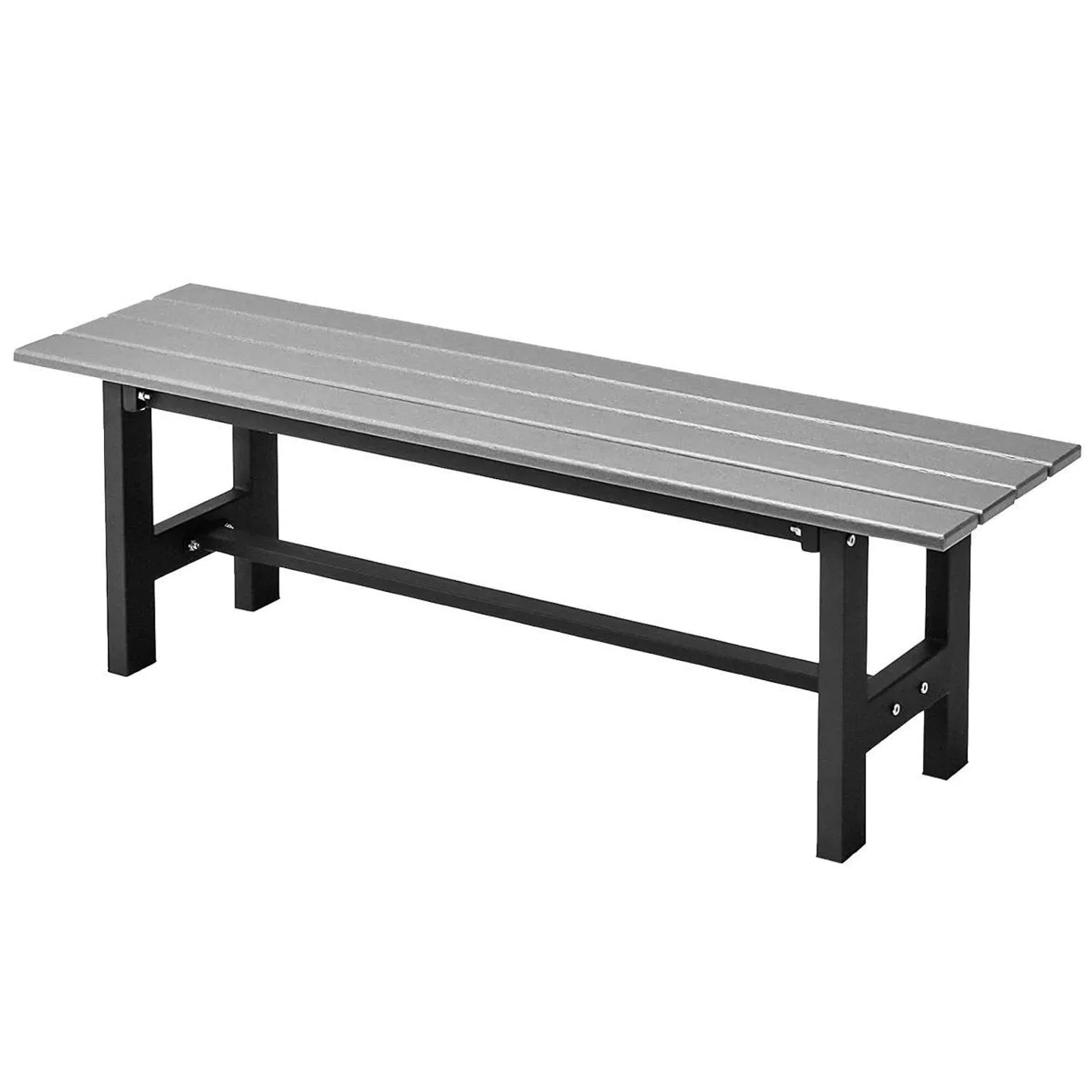 Costway Gartenbank 2-Sitzer Sitzbank bis 300 kg Belastbar Grau