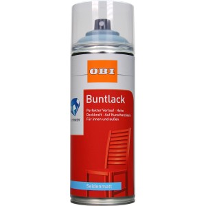 OBI Buntlack Spray Mineralblau, seidenmatt, 400ml Dose.