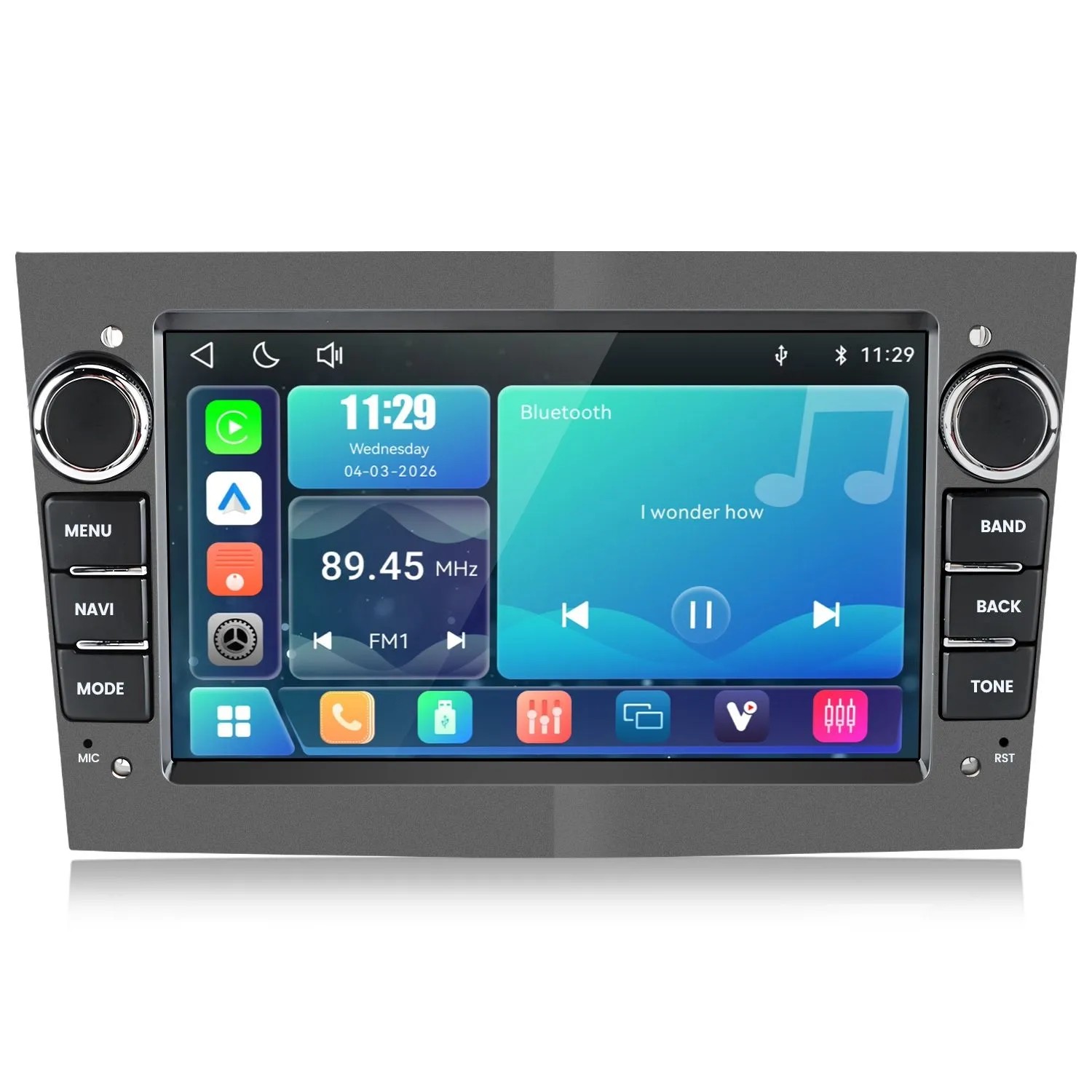 Junsun Autoradio Für Opel Corsa D Astra H  Zafira B Meriva Vivaro-Grau
