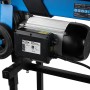 Detailaufnahme: Güde Holzspalter GHS 500/6,5TE mit Motor, Rad und Untergestell.
