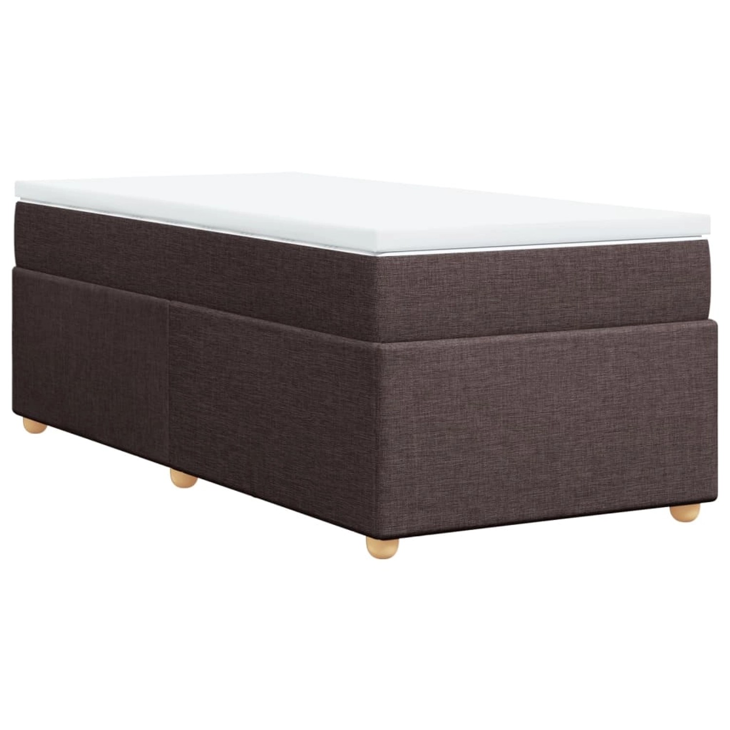 vidaXL Boxspringbett mit Matratze Dunkelbraun 100x200 cm Stoff2107085 günstig online kaufen