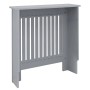 Graue ML-Design Heizkörperverkleidung im Landhausstil aus lackiertem MDF, 78x19x82 cm.