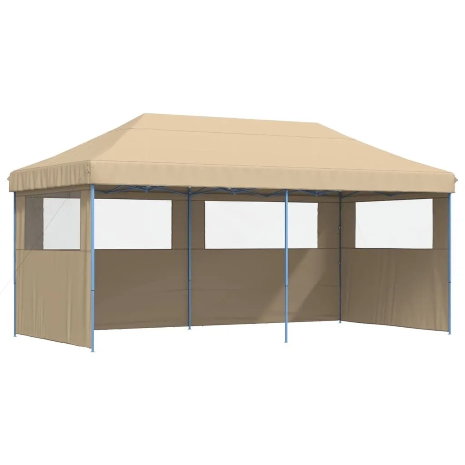 vidaXL Partyzelt Faltbar Pop-Up mit 3 Seitenteilen Beige 4004943