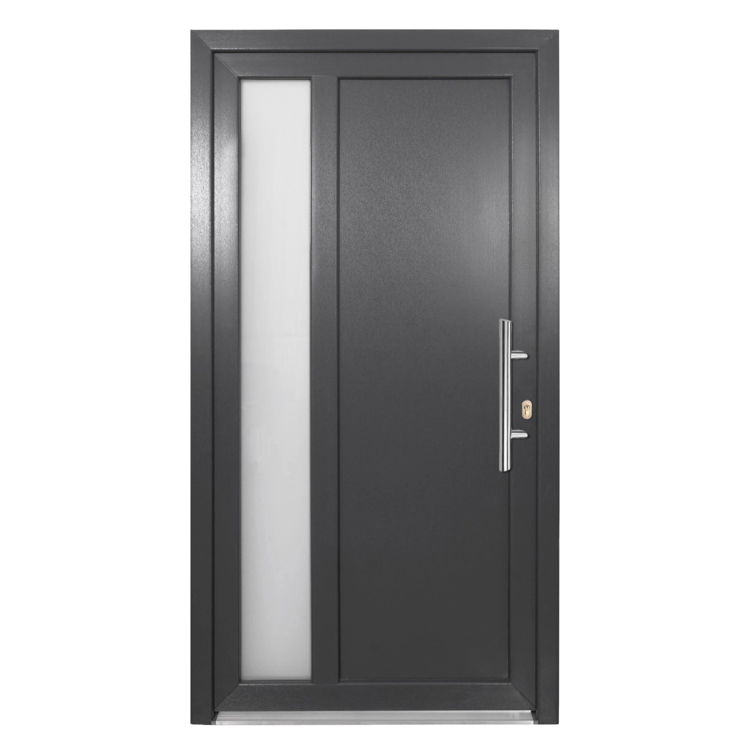 Panto Kunststoff-Haustür K011 Weiß-Anthrazit 100 cm x 200 cm DIN R