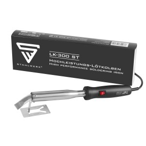 STAHLWERK Lötkolben LK-300 ST mit Ständer und Verpackung. Lötgerät für Handwerk und DIY.