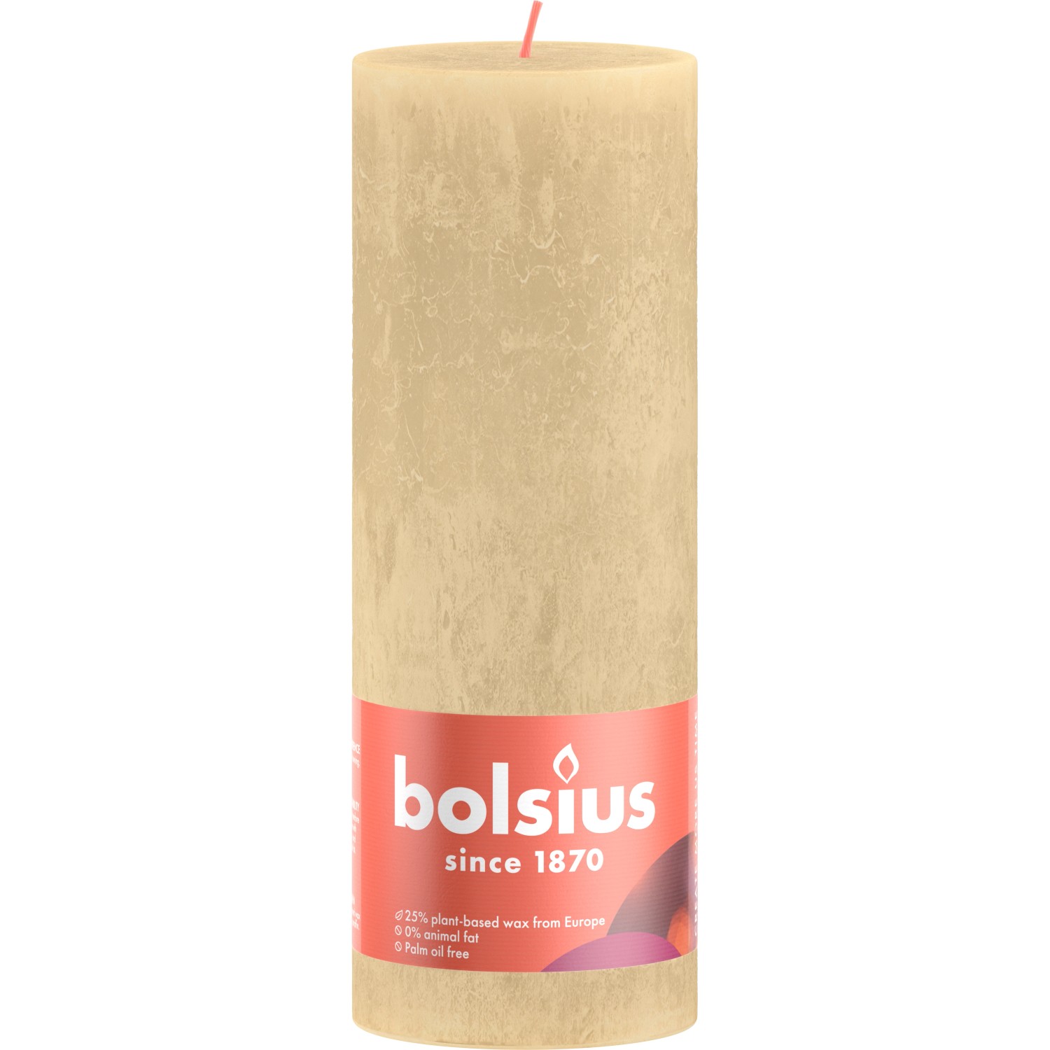Bolsius Rustik-Kerze Shine Winter Edition Ø 6,8 cm x 19 cm Haferbeige