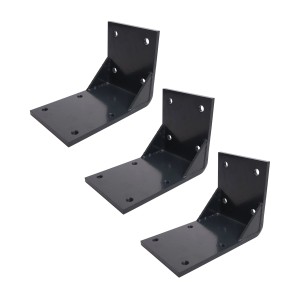 3er-Set anthrazitfarbene Deckenadapter zur Montage einer Kassettenmarkise an der Decke.