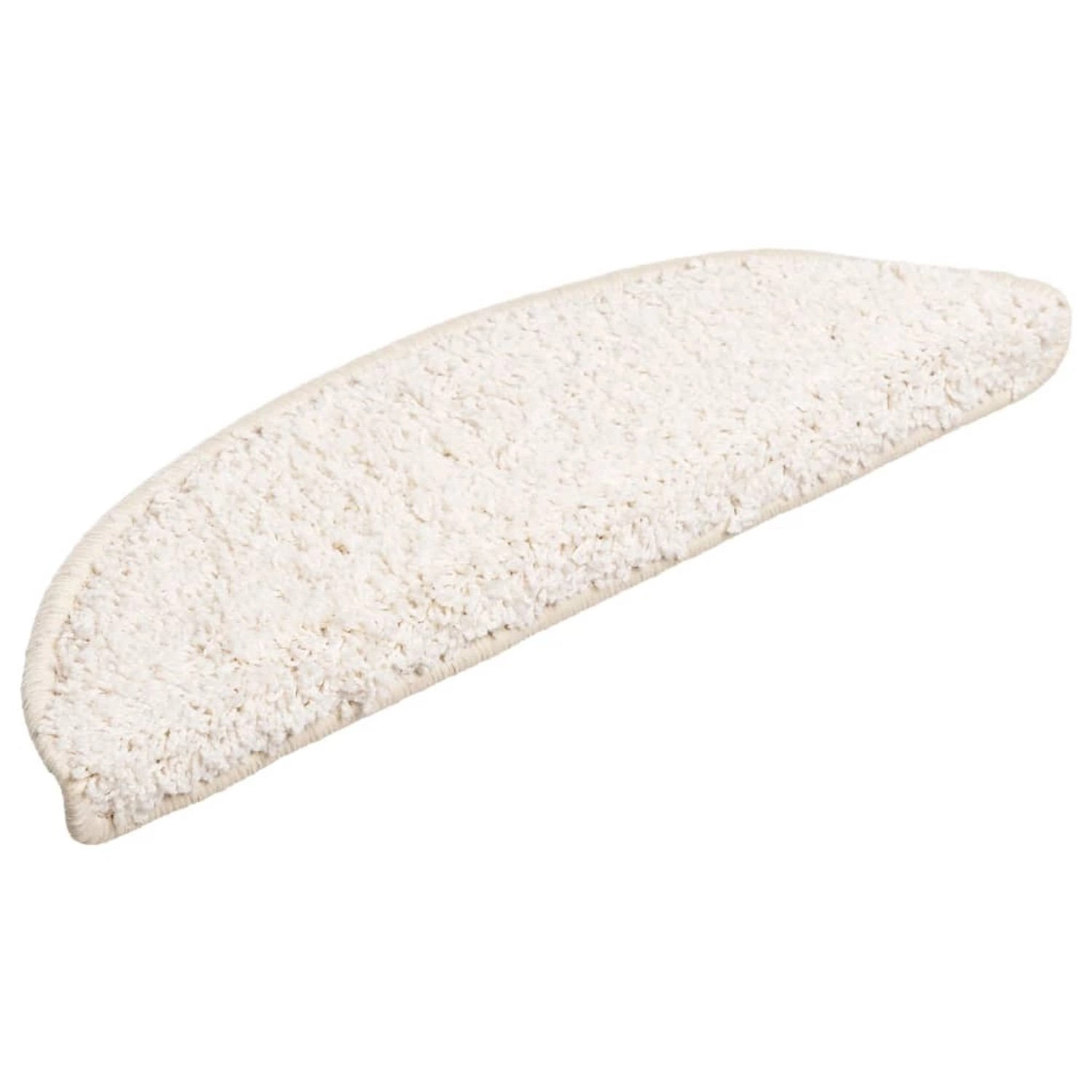 vidaXL Stufenmatten 10 Stk 56x17x3 cm Weiß Halbrund 149795