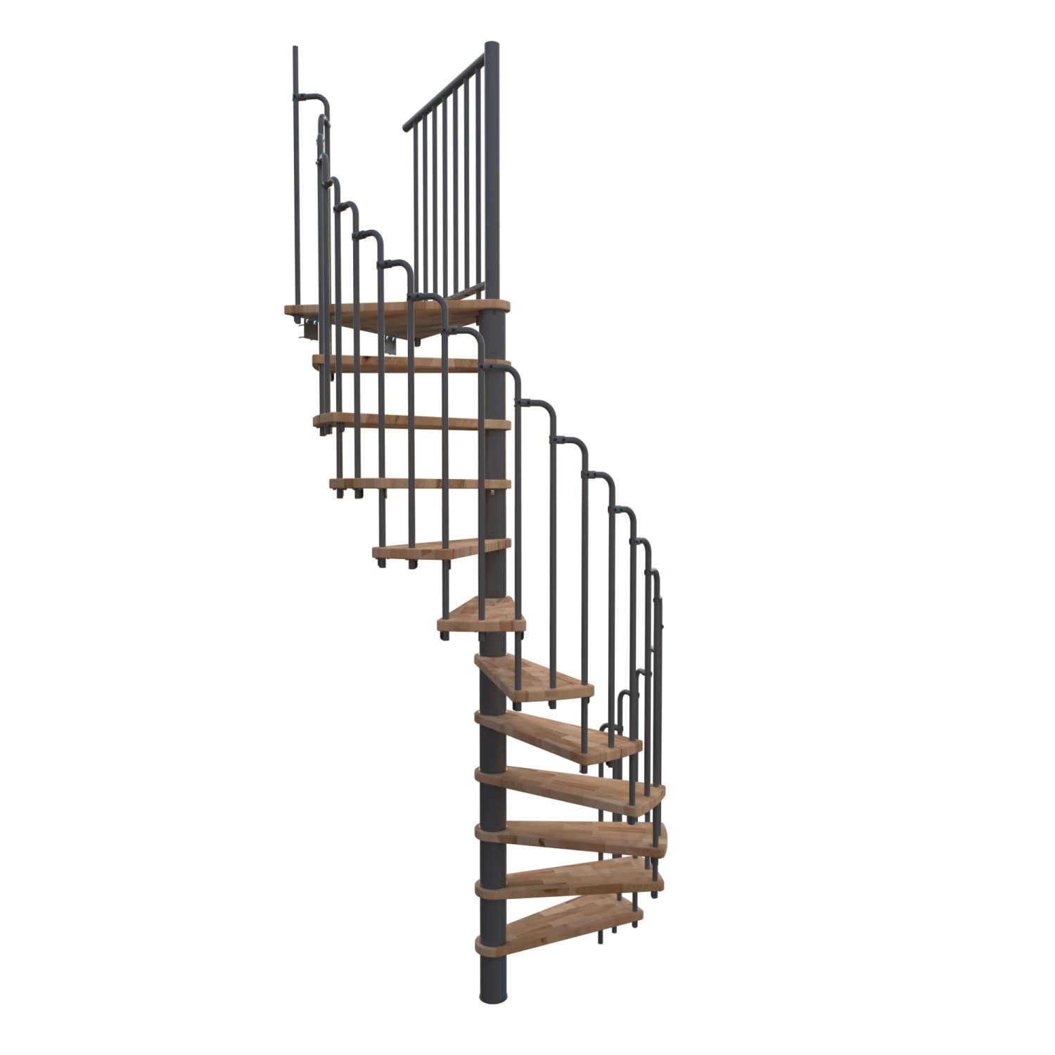 Minka Spindeltreppe Paris Buche Grau 140 cm günstig online kaufen