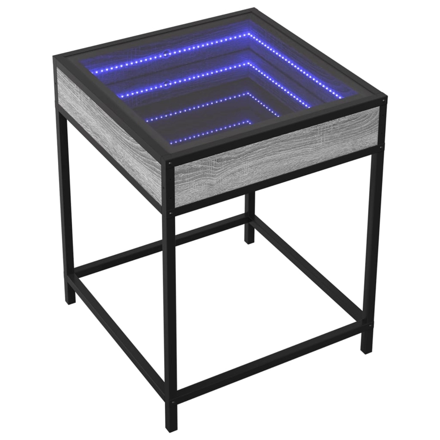 vidaXL Nachttisch mit Infinity-LED Grau Sonoma 40x40x51 cm 3284094 günstig online kaufen