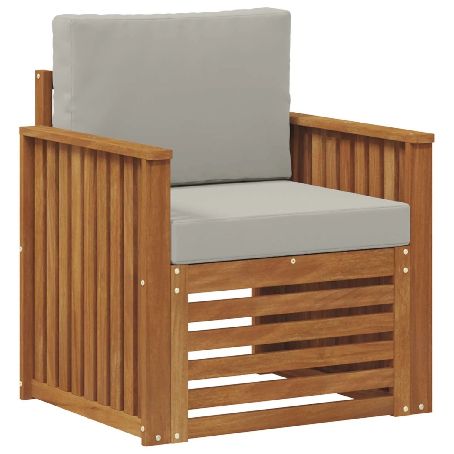 vidaXL Outdoor-Sofagarnitur mit Kissen Natur 71 x 63 x 73 cm 3436351