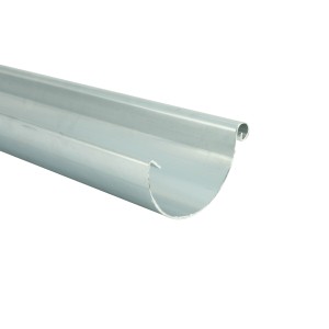 Marley Zink-Dachrinne, 2 m, RG 100, aus Titan-Zink, halbrunde Form.