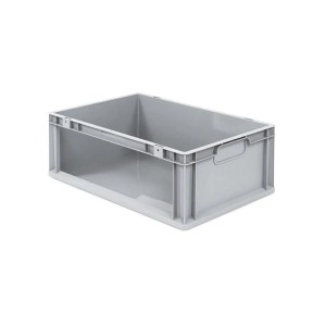 Graue PROREGAL Eurobox NextGen, 44 Liter, mit seitlicher Öffnung. Ideal als Transport- und Aufbewahrungsbox.