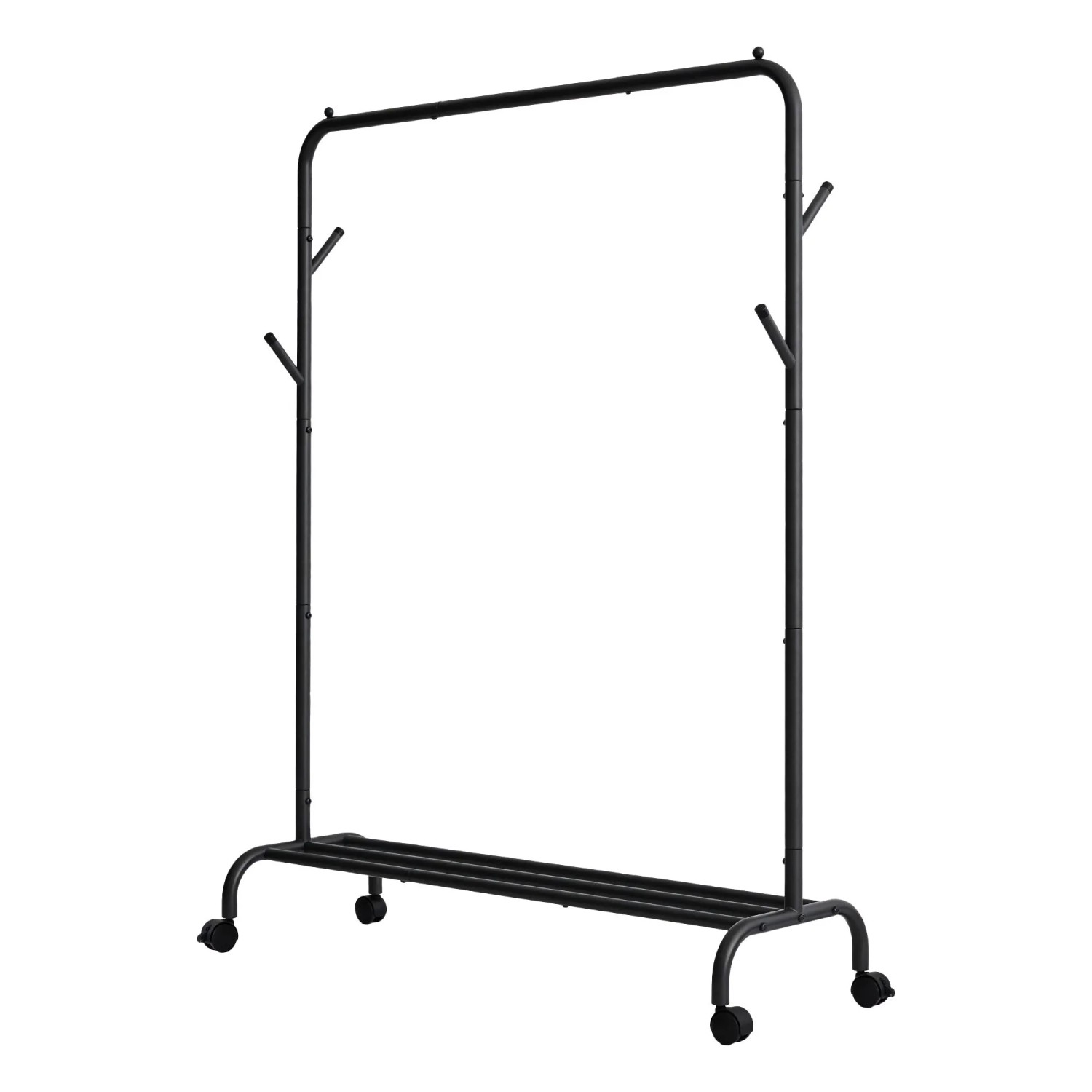 Songmics Kleiderständer Rollbar 155 cm x 103,5 cm x 41 cm cm Schwarz
