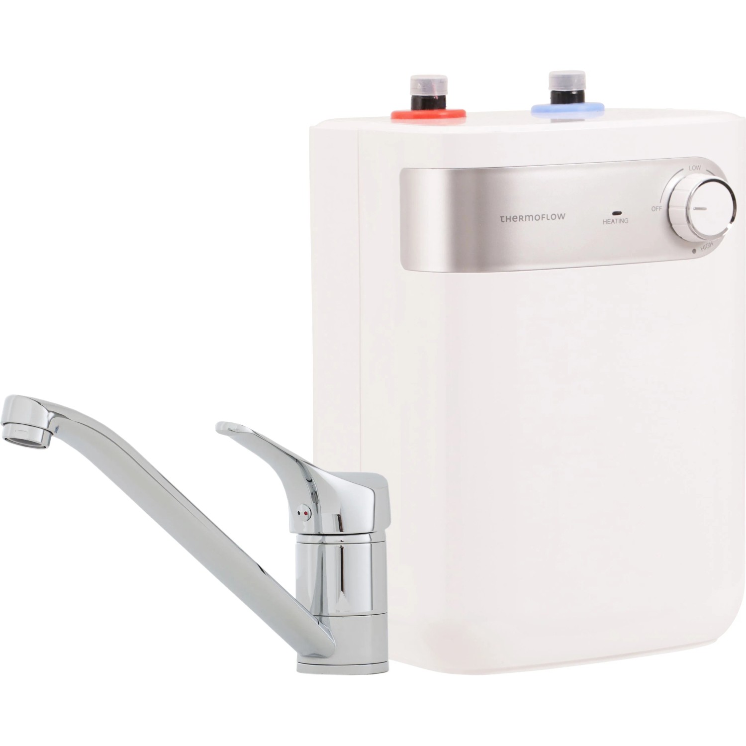 Thermoflow Untertischspeicher 5L mit Niederdruckarmatur QMIX700 für Küche/Waschtisch.
