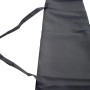 Anthrazitfarbene Sonnenschirm-Schutzhülle aus Polyester mit Kordelzug. Faltbar und leicht.