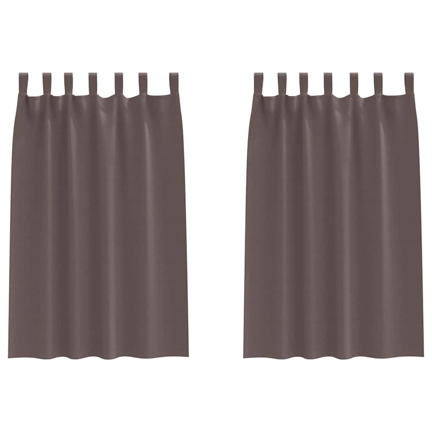 vidaXL Verdunkelungs-Vorhänge mit Ringen Dunkelbraun Polyester 4107554 günstig online kaufen