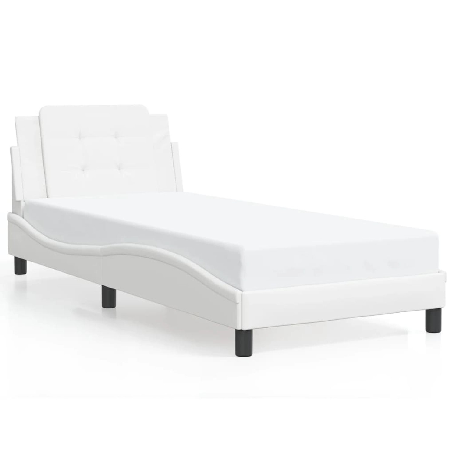 vidaXL Bettgestell ohne Matratze Zadar Weiß 80x200 cm Kunstleder 3208143 günstig online kaufen