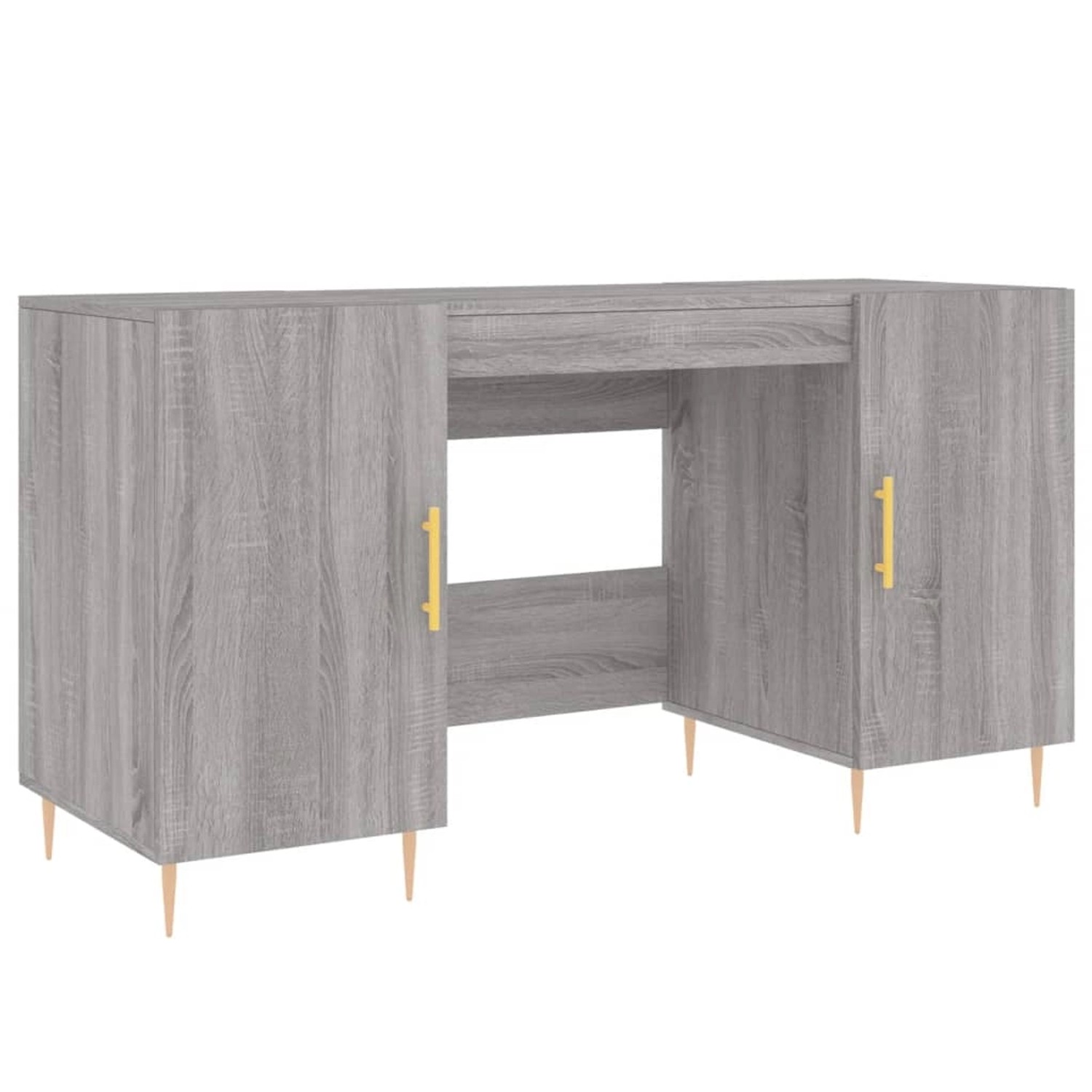 vidaXL Schreibtisch Grau Sonoma 140x50x75 cm Holzwerkstoff 829538 günstig online kaufen