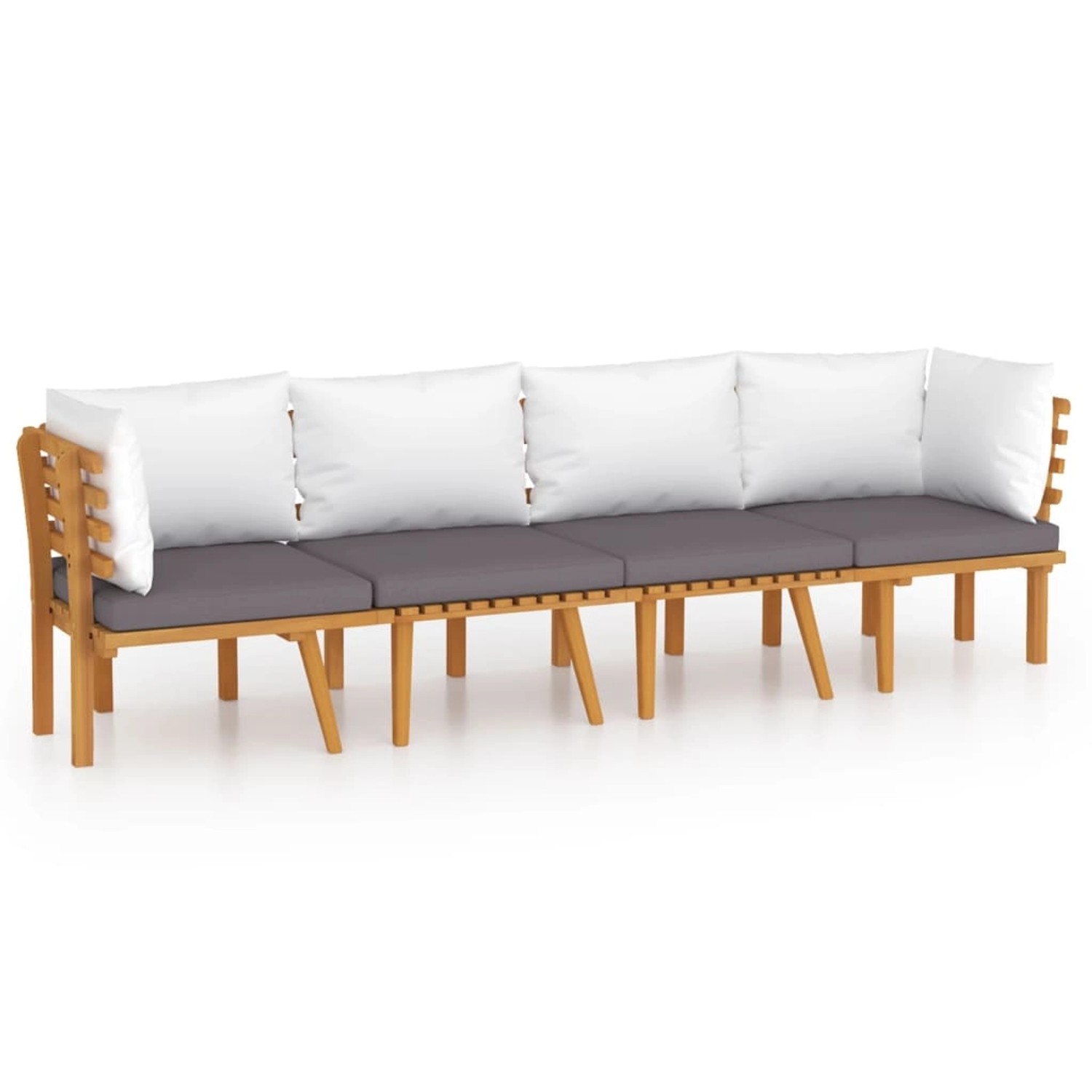 vidaXL 4-tlg Garten-Lounge-Set mit Kissen Massivholz Akazie Modell 5