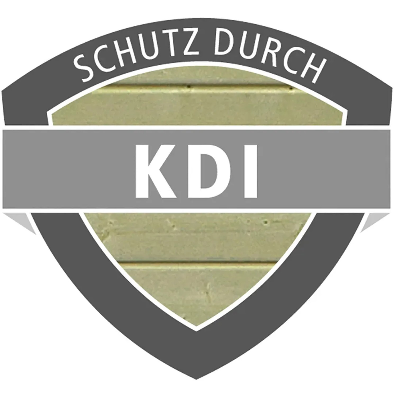 Karibu Pool: KDI Logo für kesseldruckimprägniertes Holz, Schutz vor Witterung und Schäden.