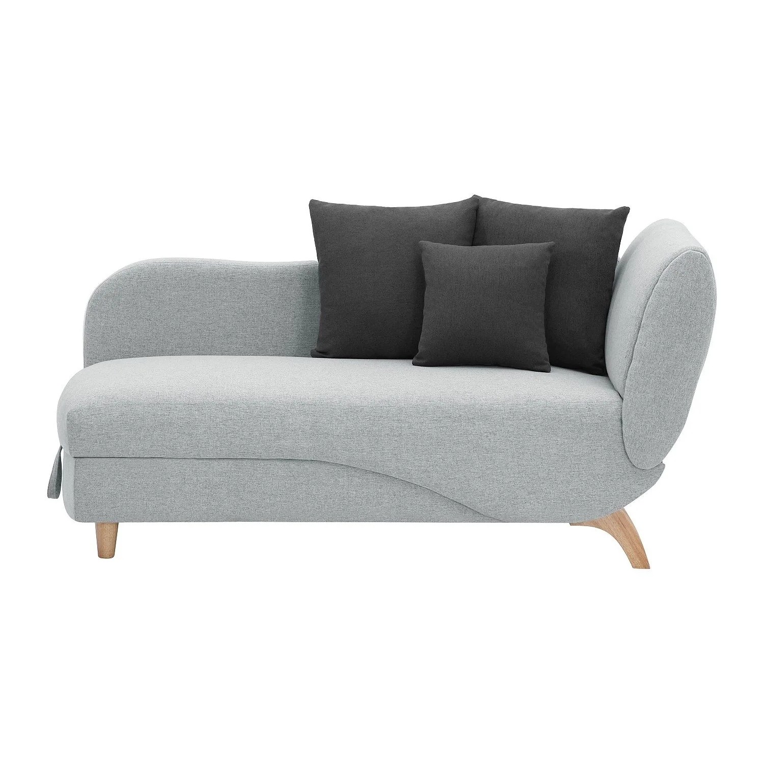 Vente-unique Recamiere Mit Schlaffunktion Penelope Hellgrau 160 cm