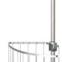 Eisl Teleskop Duschablage Ecke mit 4 Duschkörben aus Edelstahl, höhenverstellbares Teleskop-Regal.