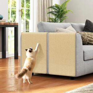 Costway 2 Er Kratzbrett Wand Kratzmatte Katze Natur 80 x 50 cm