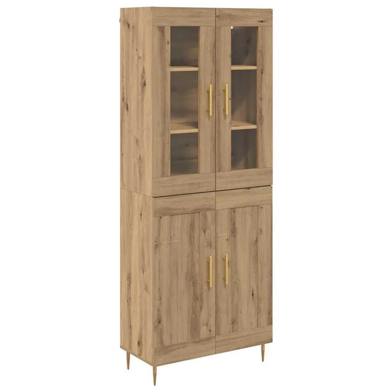 vidaXL Highboard 2-Tlg Artisan-Eiche Holzwerkstoff 3416047