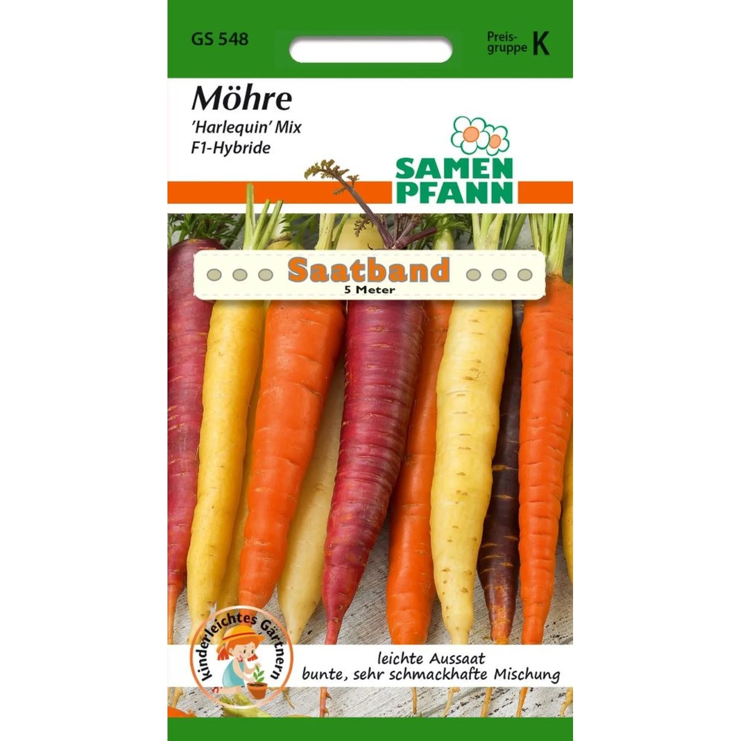 SAMEN PFANN Möhre Harlequin Mix F1 Saatband günstig online kaufen