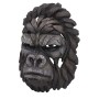 Dekorativer Gorilla Schädel (H41) aus Polyresin, 34cm hoch, zur Wandmontage.