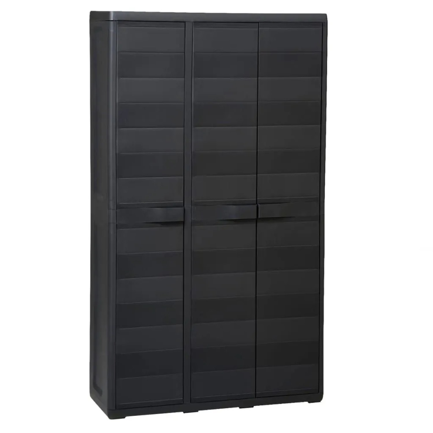 vidaXL Gartenschrank mit 4 Regalen Schwarz 43700