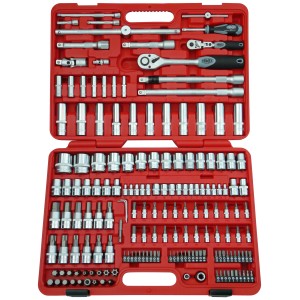 Famex Steckschlüsselsatz 525-SD-21, 174-teilig im roten Koffer. Schlüssel & Abzieher Sortiment.