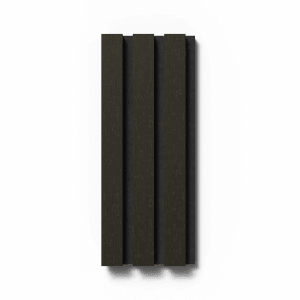 Muster Akustikpaneel Eiche geölt, MDF schwarz, Filz schwarz, 29,5x15cm. Holzverkleidung für Wand/Decke.